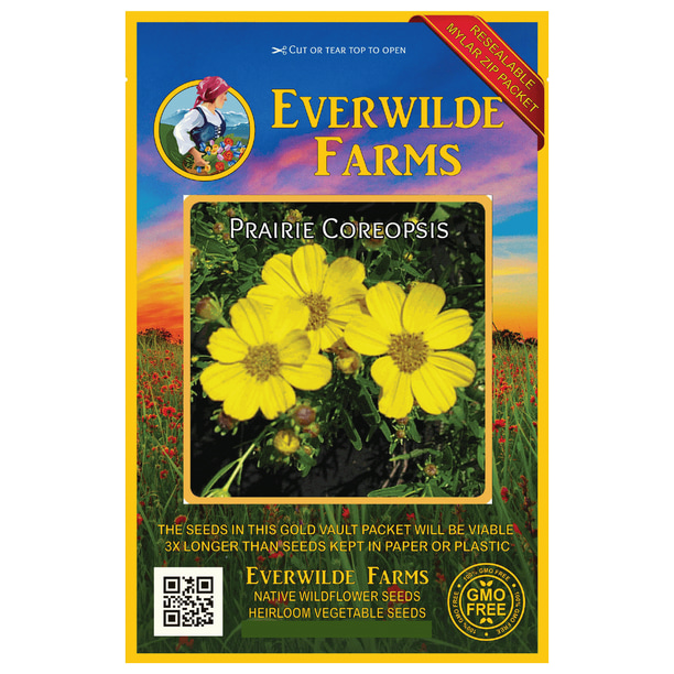 Everwilde Farms Mylar Seed Packet 1750 Red Drummond Phlox Wildflower Seeds